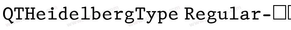 QTHeidelbergType Regular字体转换